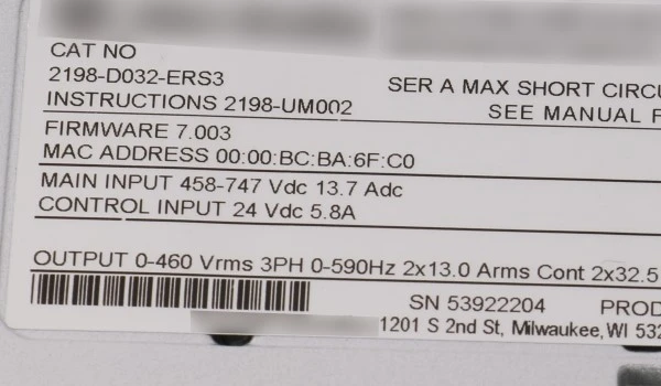 Allen-Bradley 2198-D032-ERS3 Allen-Bradley 2198-D032-ERS3